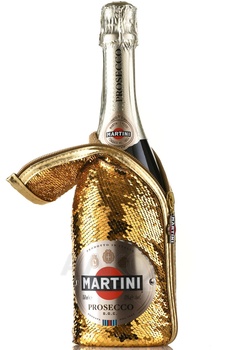 Martini Prosecco - вино игристое Мартини Просекко 0.75 л белое экстра драй в чехле