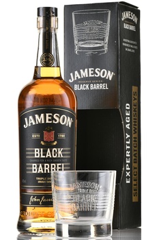 Jameson Black Barrel - виски Джемесон Блэк Баррел 0.7 л в п/у + бокал