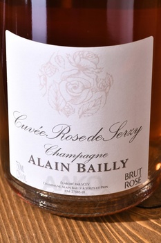 Champagne Alain Bailly Rose de Serzy - шампанское Шампань Ален Байи Роз де Серзи 0.75 л розовое брют