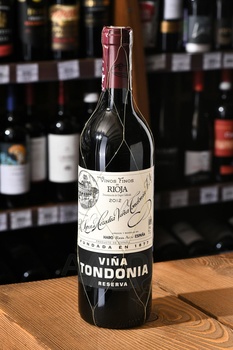 Rioja Vina Tondonia Reserva - вино Винья Тондония Резерва ДОКа Риоха 0.75 л красное сухое