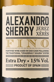 Alexandro Fino - херес Алехандро Фино 0.75 л