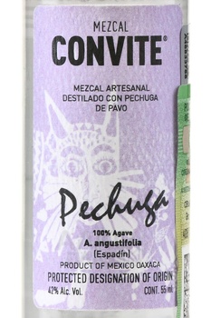 Convite Pechuga Edicion Especial - мескаль Конвите Печуго Эдисьон Эспециал 0.055 л