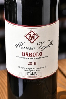 Mauro Veglio Barolo - вино Мауро Веглио Бароло 2019 год 0.75 л красное сухое