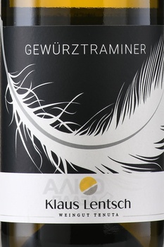 Klaus Lentsch Gewurztraminer - вино Клаус Ленч Гевюрцтраминер 0.75 л белое сухое этикетка