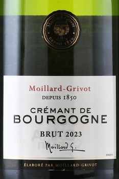 Moillard-Grivot Cremant de Bourgogne - вино игристое Моаяр-Гриво Креман де Бургонь 0.75 л белое брют