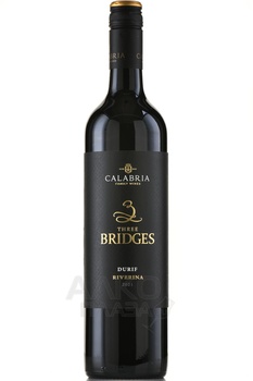 Calabria Three Bridges Durif - вино Калабриа Фри Бриджес Дюриф 0.75 л красное сухое