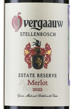 Overgaauw Estate Reserve Merlot - вино Овергаау Истейт Резерв Мерло 0.75 л красное сухое