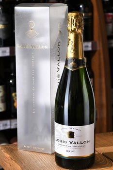 Louis Vallon Cremant de Bordeaux - вино игристое Луи Валлон Креман де Бордо 0.75 л белое брют в п/у прозрачная
