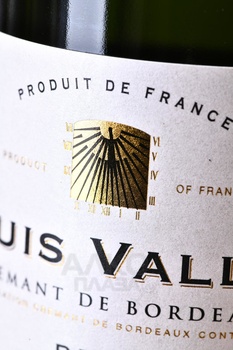 Louis Vallon Cremant de Bordeaux - вино игристое Луи Валлон Креман де Бордо 0.75 л белое брют в п/у прозрачная