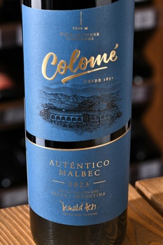 Colome Autentico Malbec  - вино Коломе Аутентико Мальбек 0.75 л красное сухое
