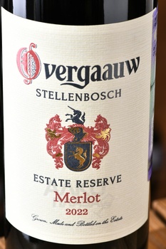 Overgaauw Estate Reserve Merlot - вино Овергаау Истейт Резерв Мерло 0.75 л красное сухое