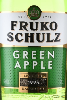Fruko Schulz Green Apple - ликер Шульц Зеленое Яблоко 0.7 л