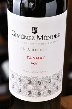 Gimenez Mendez Alta Reserva Tannat - вино Хименес Мендес Альта Резерва Таннат 0.75 л красное сухое
