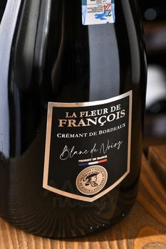 La Fleur de Francois Cremant de Bordeaux Blanc de Noirs - вино игристое Ля Флер де Франсуа Креман де Бордо Блан де Нуар 0.75 л белое брют