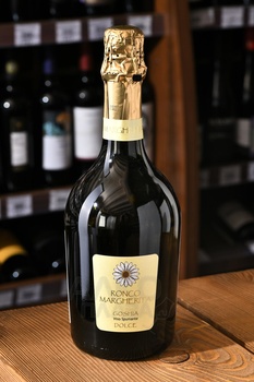 Ronco Margherita Goshia Spumante Dolce - вино игристое Ронко Маргерита Гошия Вино Спуманте Дольче 0.75 л белое сладкое