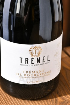 Trenel Extra Brut Cremant de Bourgogne - вино Тренель Экстра Брют Креман де Бургонь 0.75 л белое экстра брют