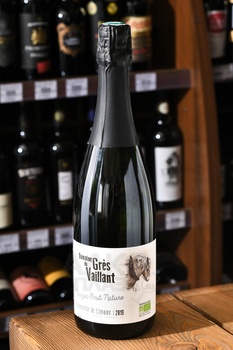 Blanquette de Limoux Domaine du Gres Vaillant Mauzac Brut Nature - вино игристое Бланкет де Лиму Домен дю Гре Вайан Мозак Брют Натюр 2019 год 0.75 л белое экстра брют