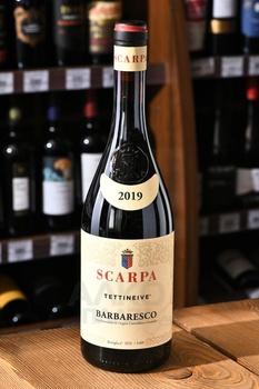 Scarpa Barbaresco Tettineive - вино Барбареско Теттиневе 2019 год 0.75 л красное сухое
