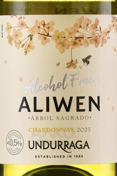 Undurraga Aliwen Chardonnay - вино безалкогольное Ундуррага Аливен Шардоне 0.75 л белое полусладкое