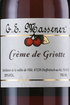 Massenez Creme De Griotte - ликер Массене Крем Вишня 0.7 л