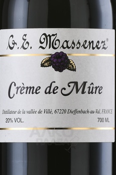 G.E. Massenez Creme de Mure - ликёр Ж.Е. Массене Крем Ежевика 0.7 л