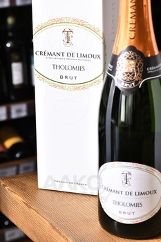 Tholomies Brut Cremant de Limoux AOC - вино игристое Толоми Креман де Лиму 0.75 л белое брют в п/у