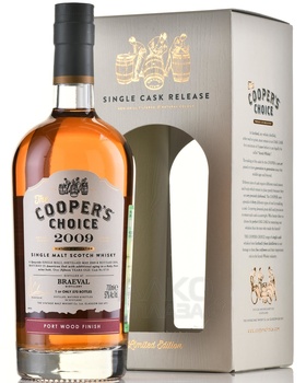 The Cooper’s Choice Braeval Port Wood Finish - виски Зе Куперс Чойс Брэвал Порт Вуд Финиш 0.7 л в п/у
