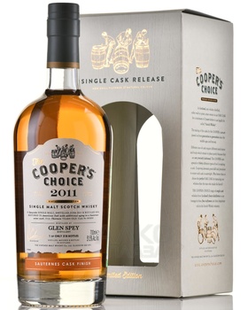 The Cooper’s Choice Glen Spey Sauternes Cask Finish - виски Зе Куперс Чойс Глен Спей Сотерн Каск Финиш 0.7 л в п/у