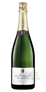 Saint Germain de Crayes Blanc de Blancs Brut - шампанское Сан Жермен де Крэ Блан де Блан 0.75 л белое брют