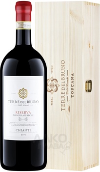 Terre del Bruno Poggio ai Falchi Chianti Riserva - вино Терре дель Бруно Поджо ай Фальки Кьянти Ризерва 1.5 л красное сухое в д/у