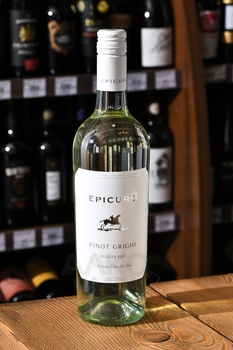 Epicuro Pinot Grigio Puglia IGP - вино Пино Гриджио ИГП Пулия серия Эпикуро 0.75 л белое полусухое
