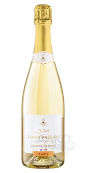 Louis Vallon Sans Alcool L’Instant Blanc - вино игристое безалкогольное Луи Валлон Л’Энстан Блан 0.75 л белое полусладкое