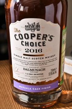 The Cooper’s Choice Dalmunach Marsala Cask Finish - виски Зе Куперс Чойс Далмунах Марсала Каск Финиш 0.7 л в п/у