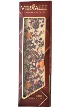 Шоколад Чокоделика белый с украшением Пекан Апельсин Манго 110 г