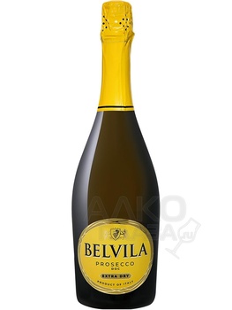 Belvila Prosecco DOC Spumante Extra Dry Villa degli Olmi - игристое вино Белвила Просекко DOC Спуманте Экстра Драй Вилла дельи Олми 0.75 л