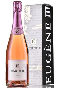 Eugene III Rose - шампанское Еужен 3 Розе 0.75 л розовое брют в п/у
