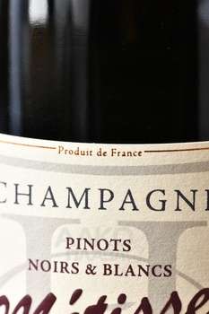 Champagne Olivier Horiot Metisse Noirs & Blancs - шампанское Шампань Оливье Орио Метис Нуар э Блан 0.75 л белое экстра брют