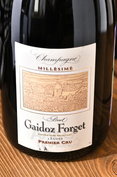 Champagne Gaidoz-Forget Premier Cru Millesime Brut - шампанское Шампань Гайдоз-Форже Премье Крю Миллезим Брют 0.75 л белое брют