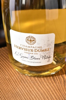 Champagne Hervieux-Dumez Les Grains Blancs Nature - шампанское Шампань Эрвье Дюме Ле Гран Блан Натюр 2020 год 0.75 л белое брют