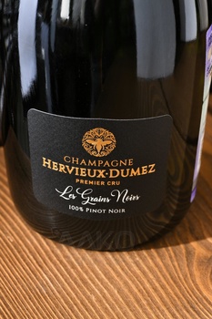 Champagne Hervieux-Dumez Les Grains Noirs - шампанское Шампань Эрвье Дюме Ле Гран Нуар 2020 год 0.75 л белое брют