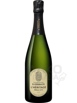 Champagne R. Gerbaux L’Heritage Millesime - шампанское Р. Жербо Л’Эритаж Миллезим Брют 0.75 л белое брют