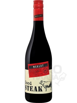 Good Steak Merlot - вино Гуд Стейк Мерло 0.75 л красное сухое