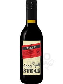 Good Steak Merlot - вино Гуд Стейк Мерло 0.187 л красное сухое