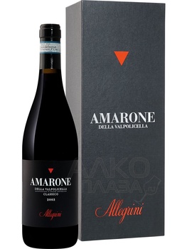 Allegrini Amarone della Valpolicella Classico DOCG - вино Аллегрини Амароне делла Вальполичелла Классико 2003 год 0.75 л красное сухое в п/у