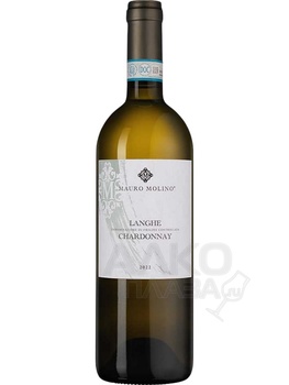 Molino Mauro Langhe Chardonnay - белое сухое вино Молино Мауро Ланге Шардоне 0.75 л