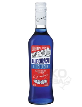 Gambini Blue Curacao - ликёр Гамбини Блю Кюрасао 0.7 л