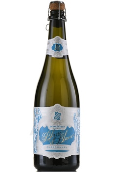 Вино игристое Звягинцев Блан де Блан Шардоне 0.75 л белое экстра брют