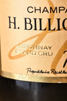 H Billiot Fils Millesime Ambonnay Grand Cru Brut - шампанское Аш Бильо Фис Миллезим Амбоне Гран Крю Брют 2015 год 0.75 л белое брют в п/у