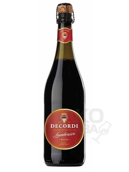 Lambrusco Emila Decordi Rosso - игристое вино жемчужное полусладкое Ламбруско Эмилия Декорди Россо 0.75 л
