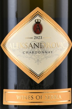 Aleksandrovic Chardonnay - вино Александрович Шардоне 0.75 л белое сухое
